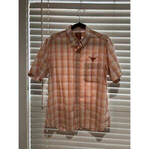 Antigua Texas Longhorns Short Sleeve Button Up - Size L